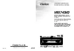 Clarion VRX745VD Owner'S Manual & Installation Manual предпросмотр