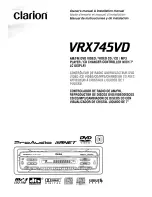 Clarion VRX74SVD Owner'S Manual & Installation Instructions предпросмотр