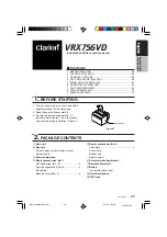 Preview for 63 page of Clarion VRX756VD Owner'S Manual & Installation Manual