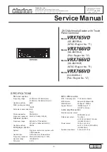 Clarion VRX765VD Service Manual preview