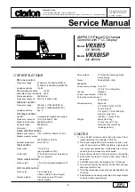 Preview for 1 page of Clarion VRX815 Service Manual