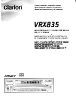 Clarion VRX835 Owners & Installation Manual предпросмотр