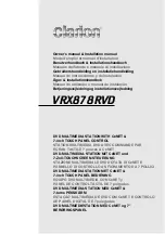 Clarion VRX878RVD Owner'S Manual & Installation Manual предпросмотр