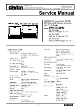 Preview for 1 page of Clarion VRX925VD Service Manual