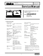 Clarion VRX928RVD Service Manual предпросмотр