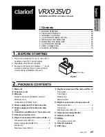 Предварительный просмотр 1 страницы Clarion VRX935VD Installation And Wire Connection Manual