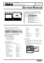 Предварительный просмотр 1 страницы Clarion VRX935VD Service Manual