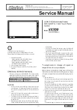 Preview for 1 page of Clarion VX709 Service Manual