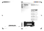 Clarion VXZ758R  VXZ758R VXZ758R Owner'S Manual preview