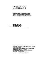 Preview for 1 page of Clarion VZ509 Owner'S Manual & Installation Manual