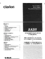 Clarion XA311 Owner'S Manual предпросмотр