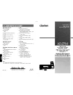 Предварительный просмотр 1 страницы Clarion XDZ716 Owner'S Manual