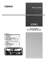 Clarion XMA1 Owner'S Manual preview