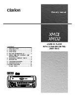 Clarion XMD1 Owner'S Manual preview