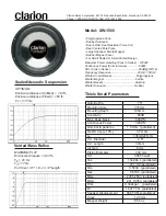 Clarion XW1500 Specification Sheet preview