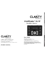 Предварительный просмотр 1 страницы Clarity ALERTMASTER AL10 User Manual