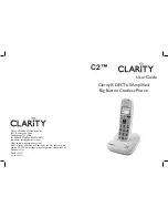 Preview for 1 page of Clarity C2 User Manual