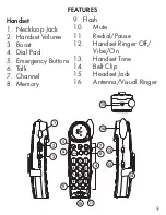 Предварительный просмотр 9 страницы Clarity Cordless Telephone User Manual