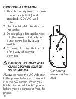 Предварительный просмотр 10 страницы Clarity Cordless Telephone User Manual