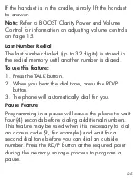 Предварительный просмотр 25 страницы Clarity Cordless Telephone User Manual