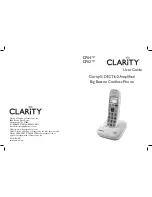 Clarity D702 User Manual preview