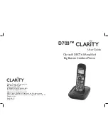 Clarity D703 User Manual preview