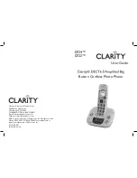 Clarity D722 User Manual предпросмотр