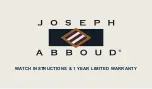 Clarity JOSEPH ABBOUD Instructions Manual preview