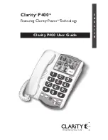 Clarity p400 User Manual предпросмотр