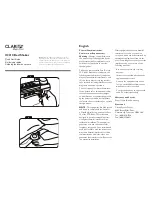 Clarity Professional C2210 Quick Start Manual предпросмотр