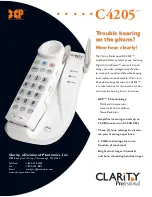 Preview for 1 page of Clarity Professional C4205 Specifications