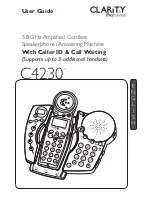 Clarity Professional C4230 User Manual preview