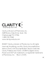 Предварительный просмотр 65 страницы Clarity Professional C4230 User Manual