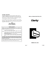 Предварительный просмотр 1 страницы Clarity S-515 Installation Instructions