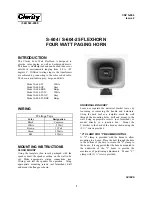 Preview for 1 page of Clarity S-604 Quick Manual