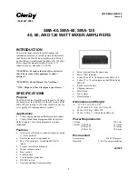 Preview for 1 page of Clarity SMA-40 Manual