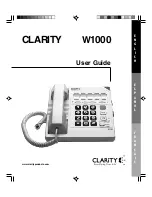 Clarity Walker W-1000 User Manual preview