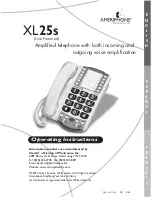 Preview for 2 page of Clarity XL-25S Operating Instructions Manual