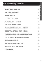 Предварительный просмотр 3 страницы Clarity XLC2+ User Manual