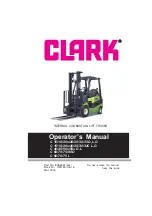 Clark C15 D Operator'S Manual preview