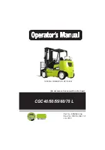 Preview for 1 page of Clark CGC40 L Operator'S Manual