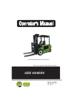 Preview for 1 page of Clark GEX 40 Operator'S Manual