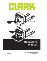 Предварительный просмотр 1 страницы Clark HWX 30-40 Operator'S Manual