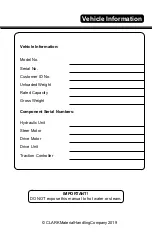 Preview for 3 page of Clark OSQ 126 Operator'S Manual