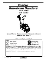 Предварительный просмотр 1 страницы Clarke American Sanders FloorCrafter 07104A Operator'S Manual