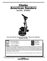 Preview for 1 page of Clarke American Sanders Sander 1600DC Operator'S Manual