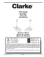 Preview for 2 page of Clarke 2000 DC Operator'S Manual