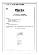 Предварительный просмотр 17 страницы Clarke 2226010 Operation & Maintenance Instructions Manual