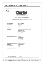 Preview for 18 page of Clarke 2245317 Operation & Maintenance Instructions Manual