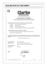 Preview for 19 page of Clarke 2320870 Operation & Maintenance Instructions Manual